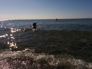 Glücklich am Strand